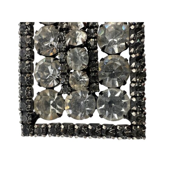 Vintage Kramer Rhinestone Floral Brooch 2.25" x 1.75" Signed Costume Jewelry - Picture 6 of 6